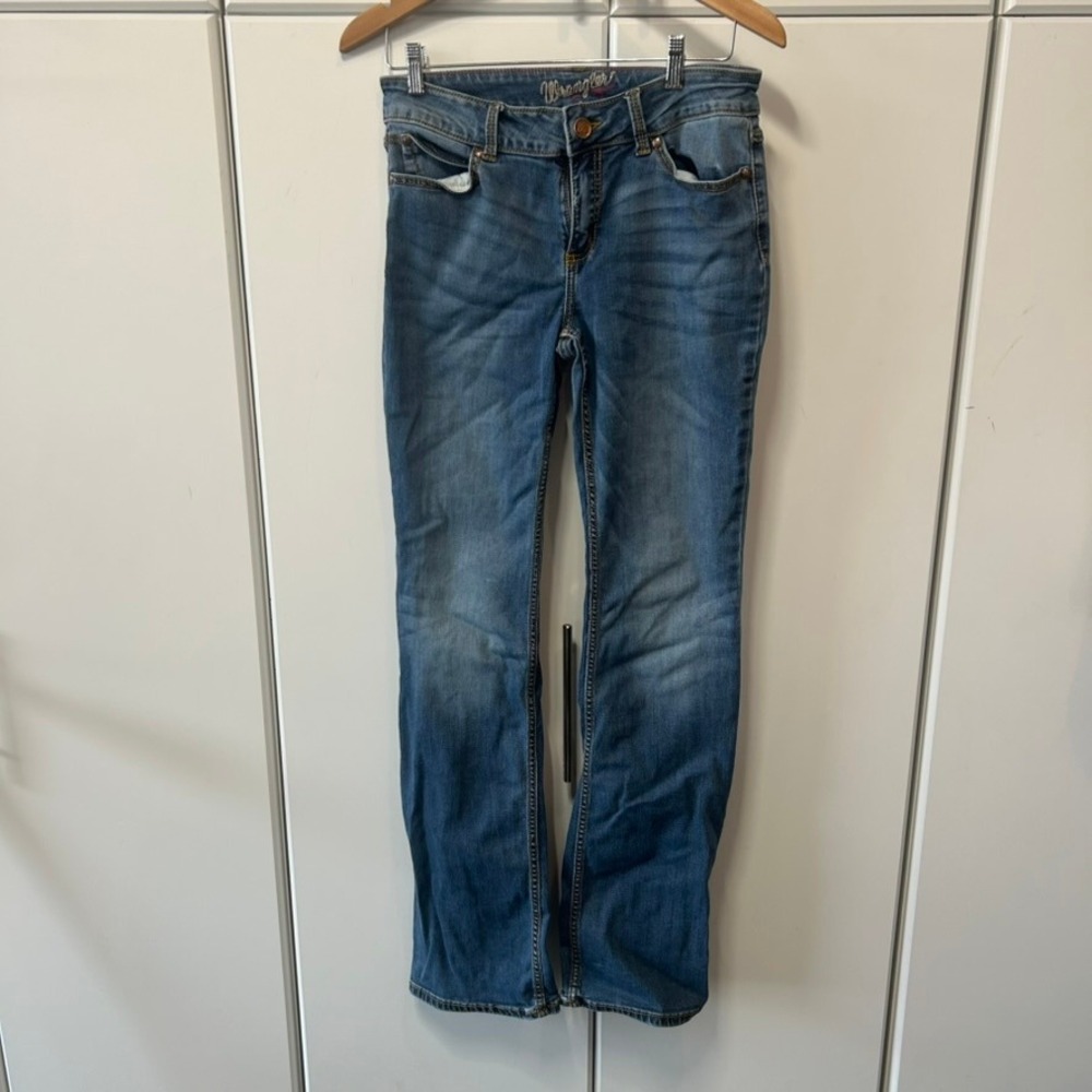 Wrangler Boot Cut Jeans Womens 9/10x36 Medium Wash Stretch Denim 09MWZKM